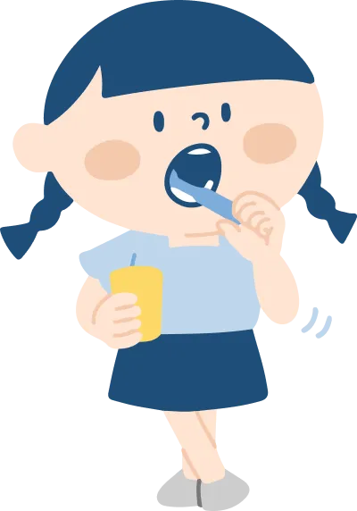 矯正装置を使用する子ども
