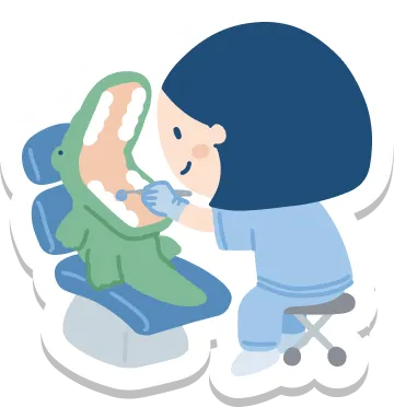 お口の診察を受ける子ども