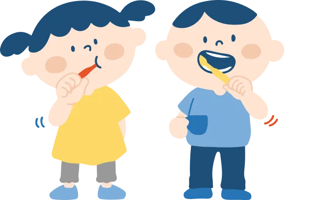 歯みがきをする子ども