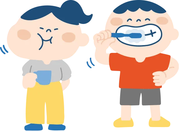 歯みがきをする子ども